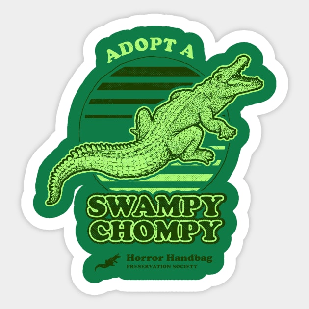 Adopt A Swampy Chompy Sticker by dumbshirts